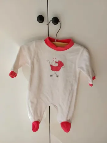 Pyjama en velours fille 0 mois