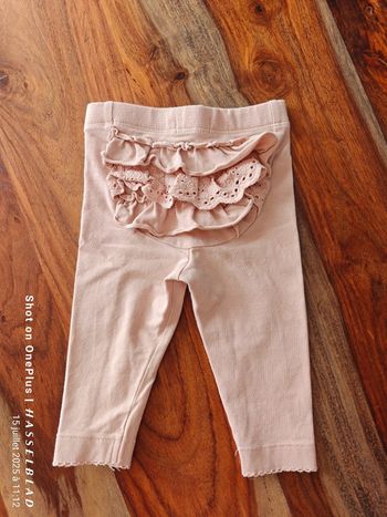 Legging froufrous rose