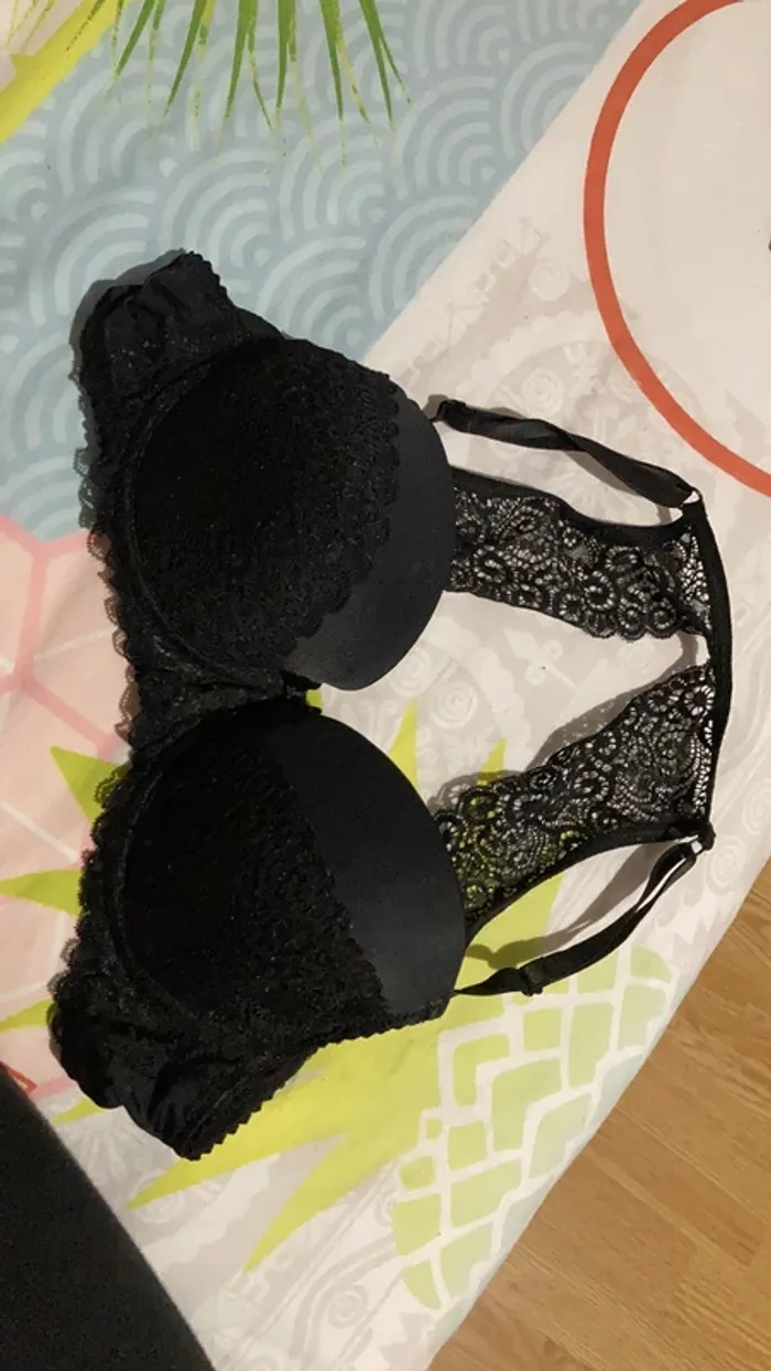 Soutien gorge noir avec dos dentelle
