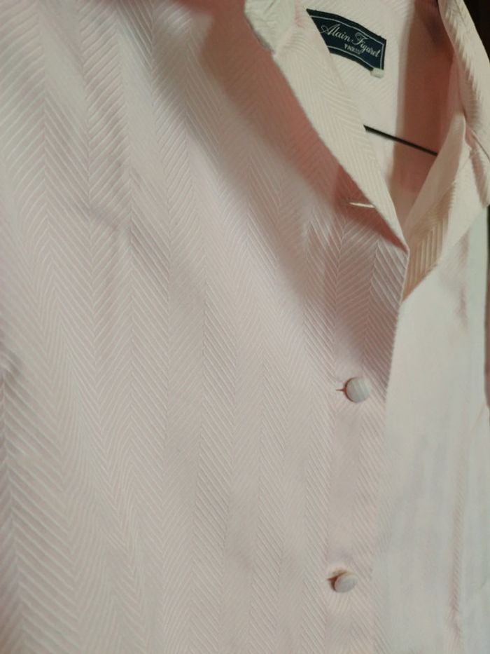 Chemise rose pâle rayures vintage XL/42 y2k - photo numéro 11
