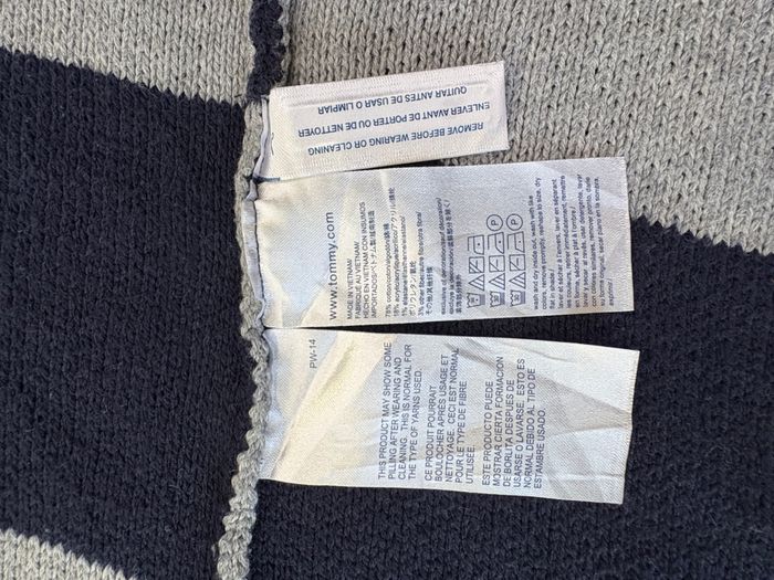 Veste gilet Tommy Hilfiger à rayures – Couleur Bleu & Gris - Taille XS - photo numéro 6