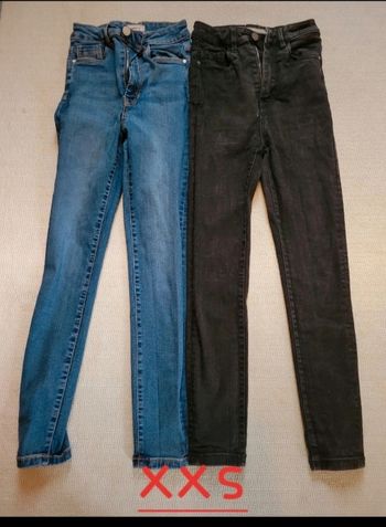 Lot jean's taille XXS noir et bleu