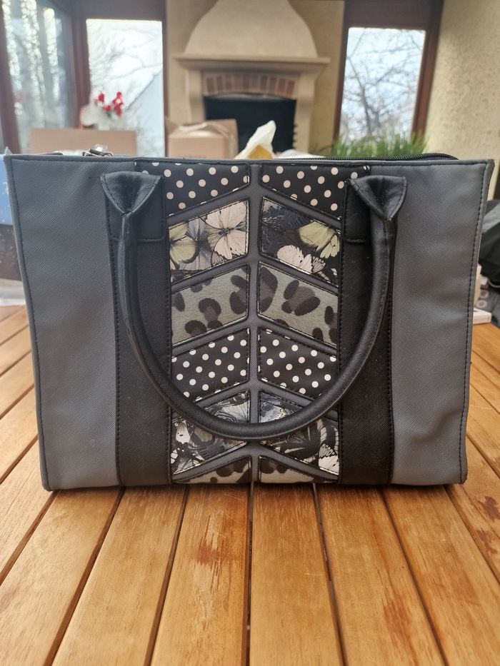 Sac à main lollipos gris et noir