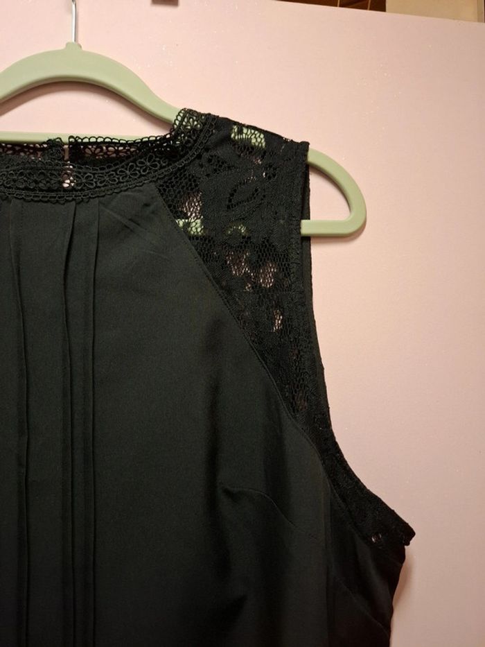 Débardeur noir matière nuisette - photo numéro 2