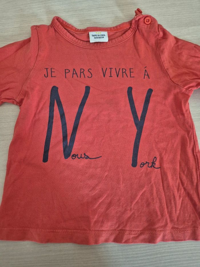 T shirt manches longues garçon 18 mois - photo numéro 2