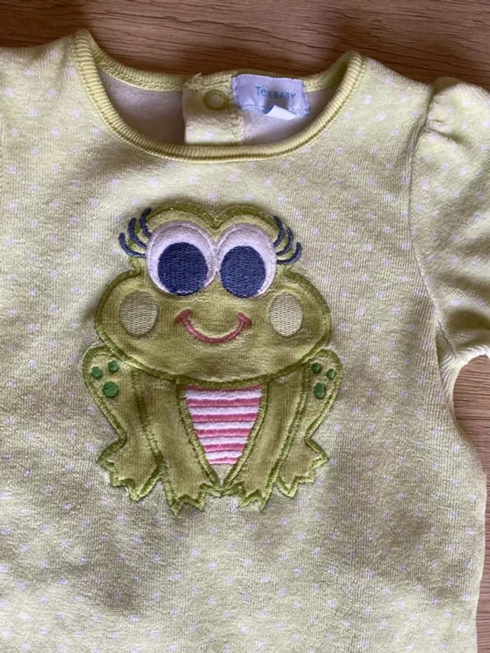 Pyjama hiver velours bébé fille 1 mois tex baby - photo numéro 2