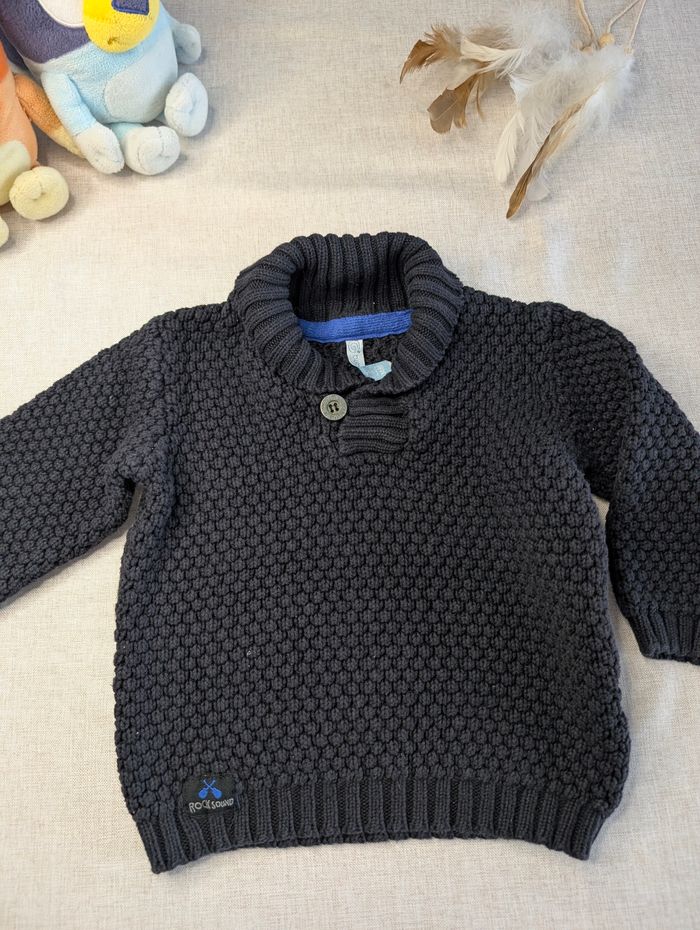 Beau pull en laine gris 18 mois - photo numéro 2