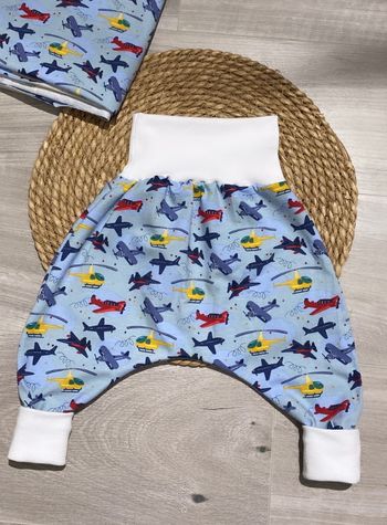 Pantalon évolutif 18/24 mois avions fait main
