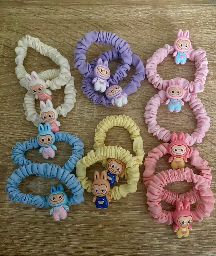 Lot de 12 élastique labubu