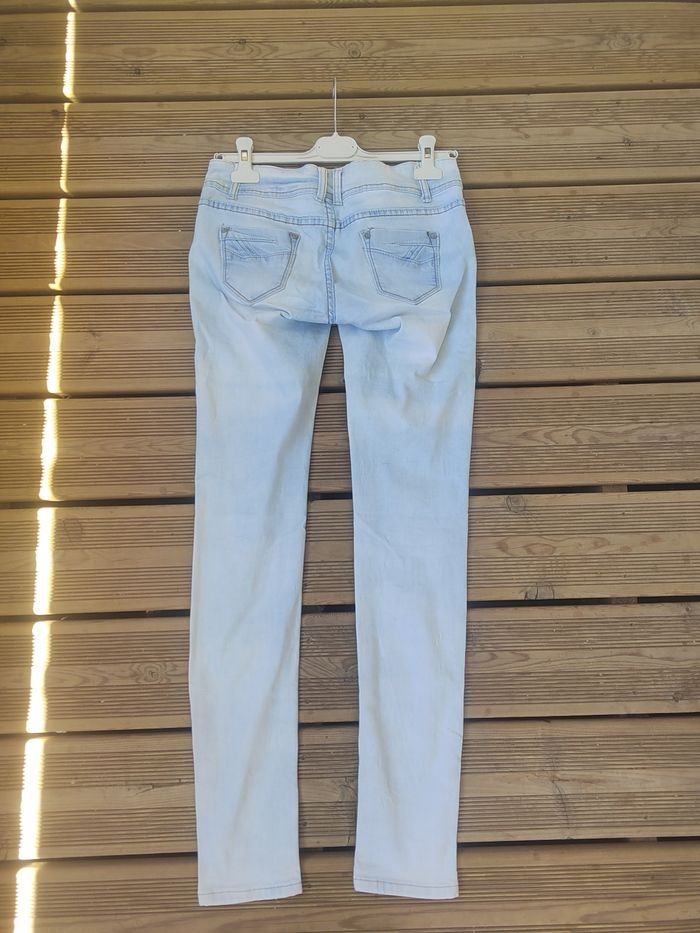 Jean Troué Bleu Clair Femme – Taille S/36  – Coupe Skinny – Look Tendance Y2K - photo numéro 7
