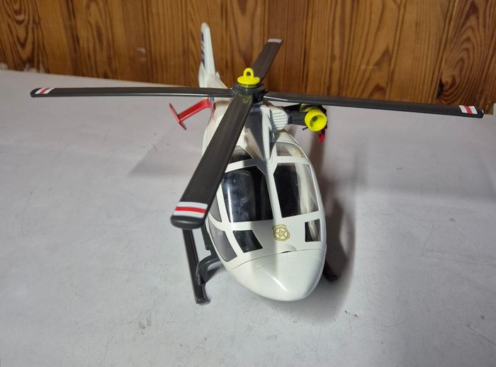 Playmobil hélicoptère police 6921 cockpit ouvrant treuil - photo numéro 2