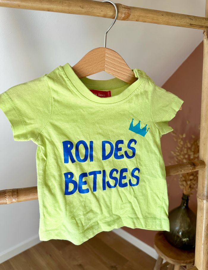 🍁 Teeshirt vert anis Tissaia 6 mois 🍁