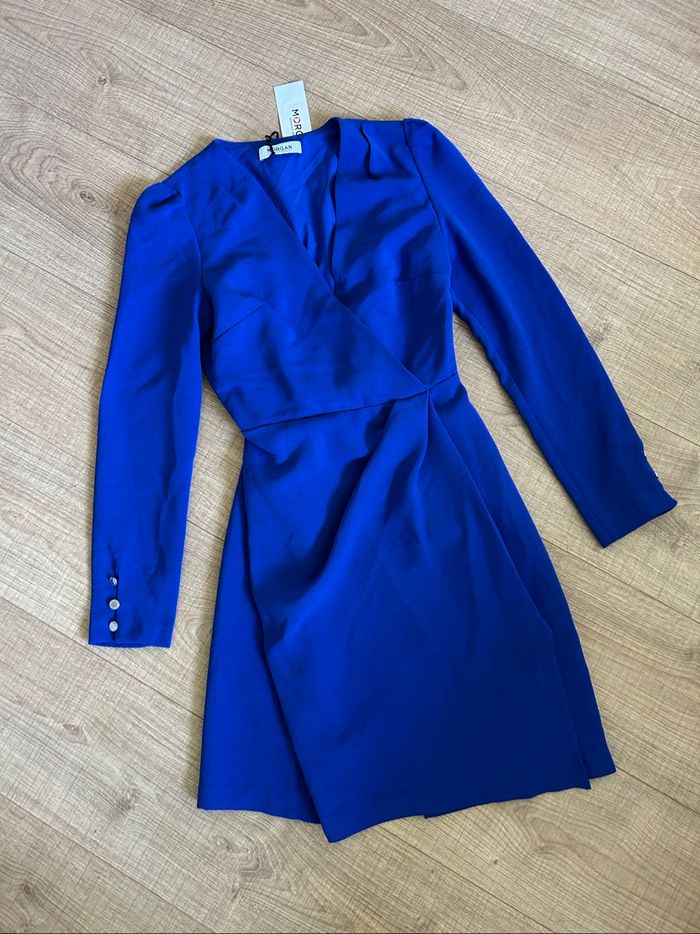 Robe bleue neuve à manches longues Morgan taille 34 (valeur 70€) - photo numéro 7