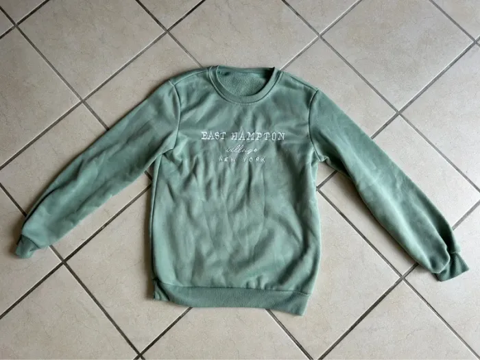 Sweat Shein "East Hampton" vert sauge