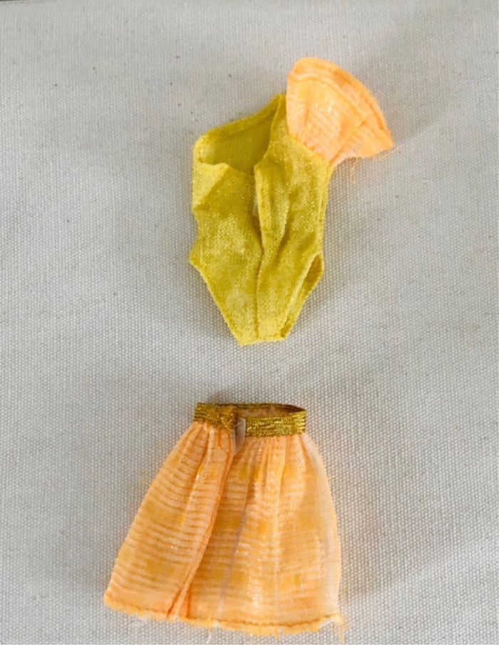 Body et jupe barbie orange et jaune - photo numéro 4