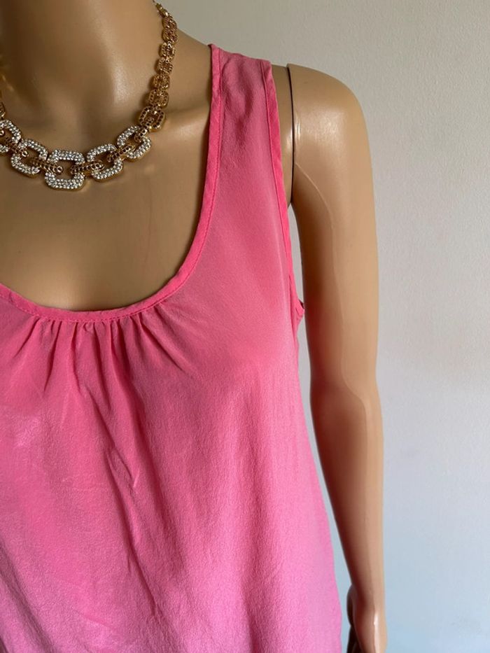 Top rose sans manches Caroll taille 36 jamais porté - photo numéro 6