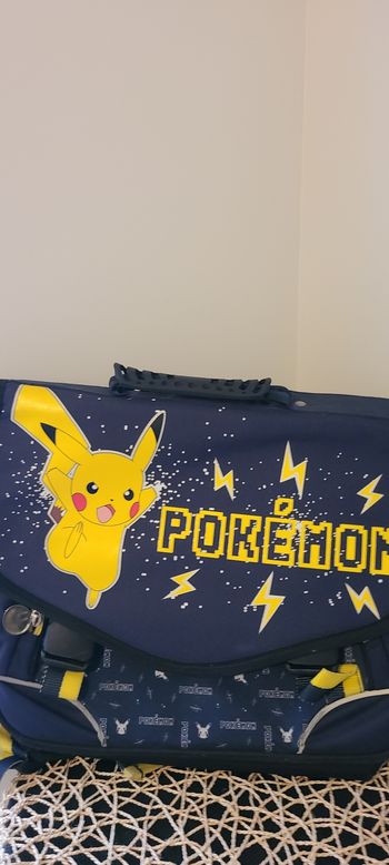 Cartable 'Pokemon' - Bleu/jaune