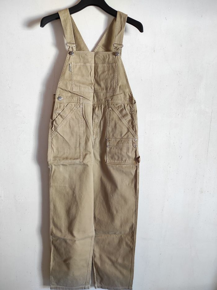 Salopette en denim beige