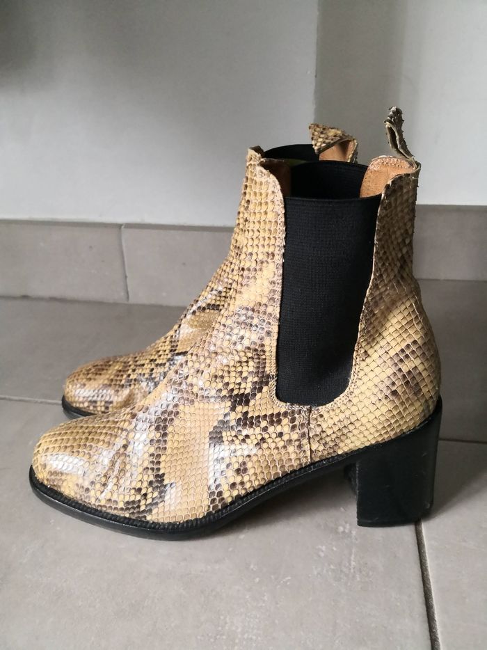 Bottines en cuir en très bon état - photo numéro 3