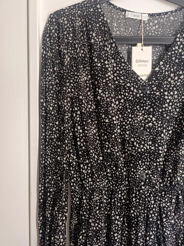 Combishort noire et blanche à coeurs Mango Neuf avec étiquette