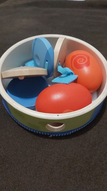 Lot Tambour maracas et castagnettes jeux pour musique 