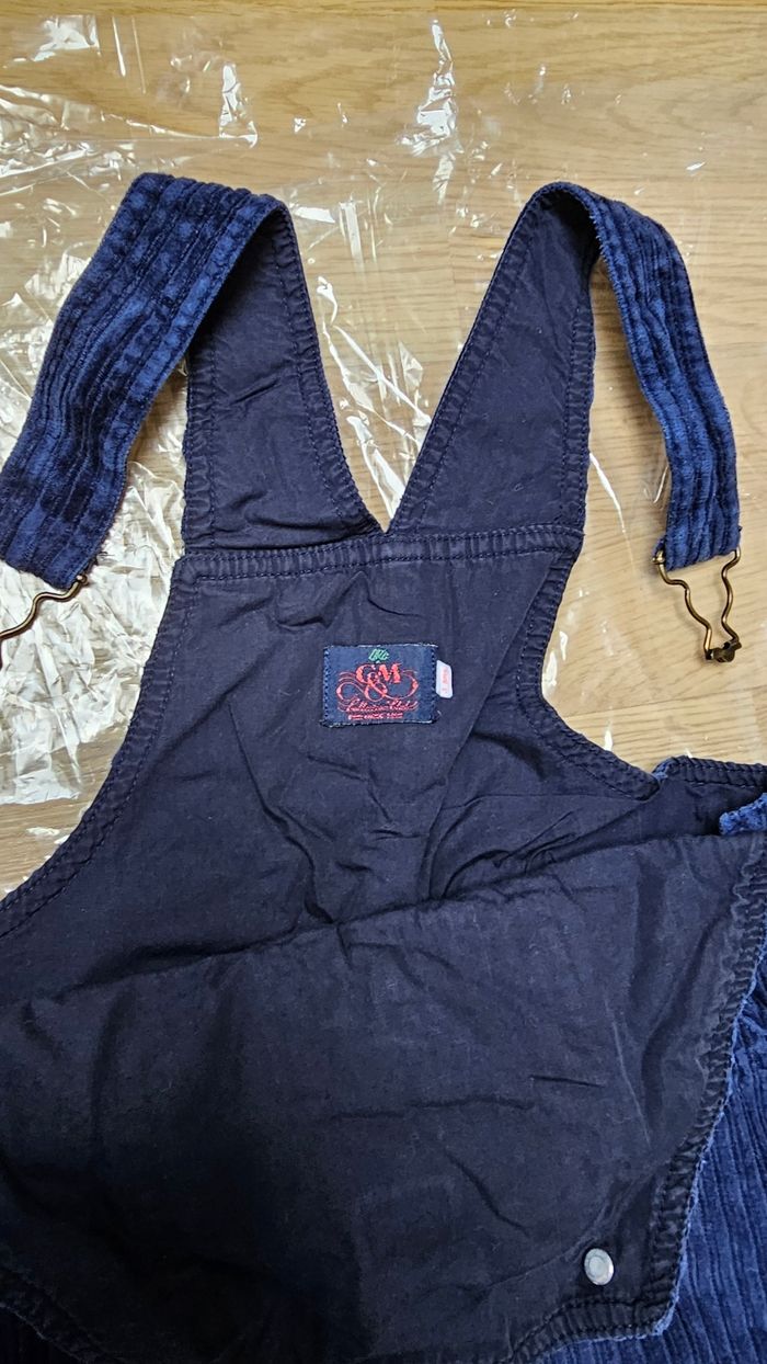 Salopette velours bleue marine 3 ans Coudé Mail - photo numéro 3