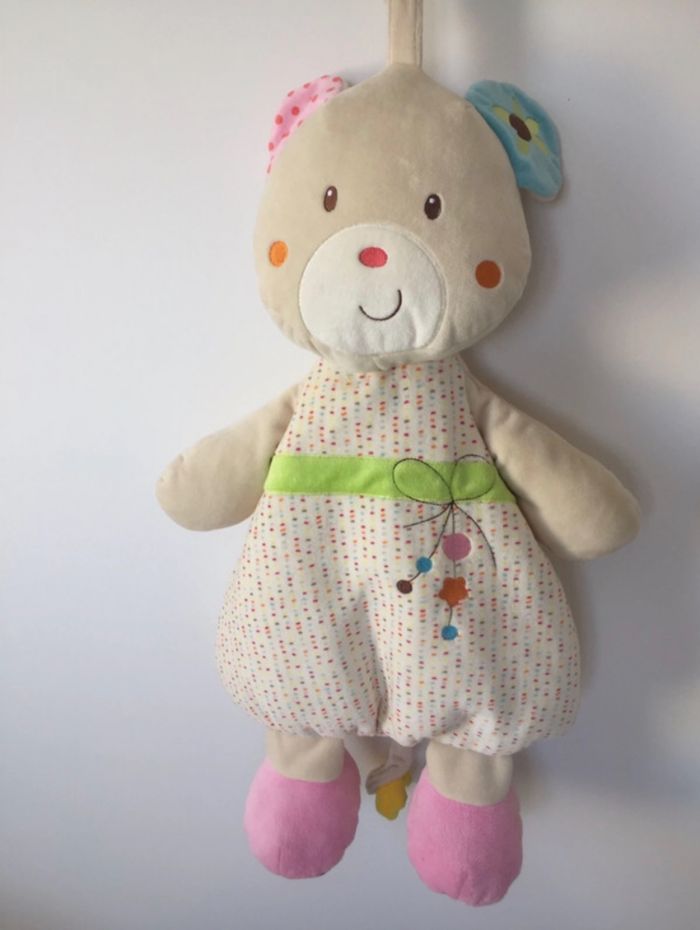 Peluche ours à suspendre range pyjama NEUVE