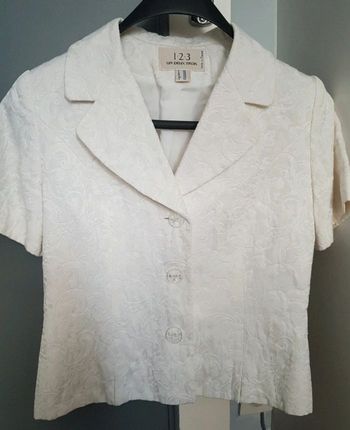 Veste blanche manches courtes