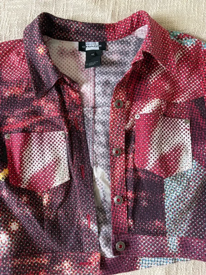 Veste courte Nathalie Chaize – Taille 42 – coton - photo numéro 2