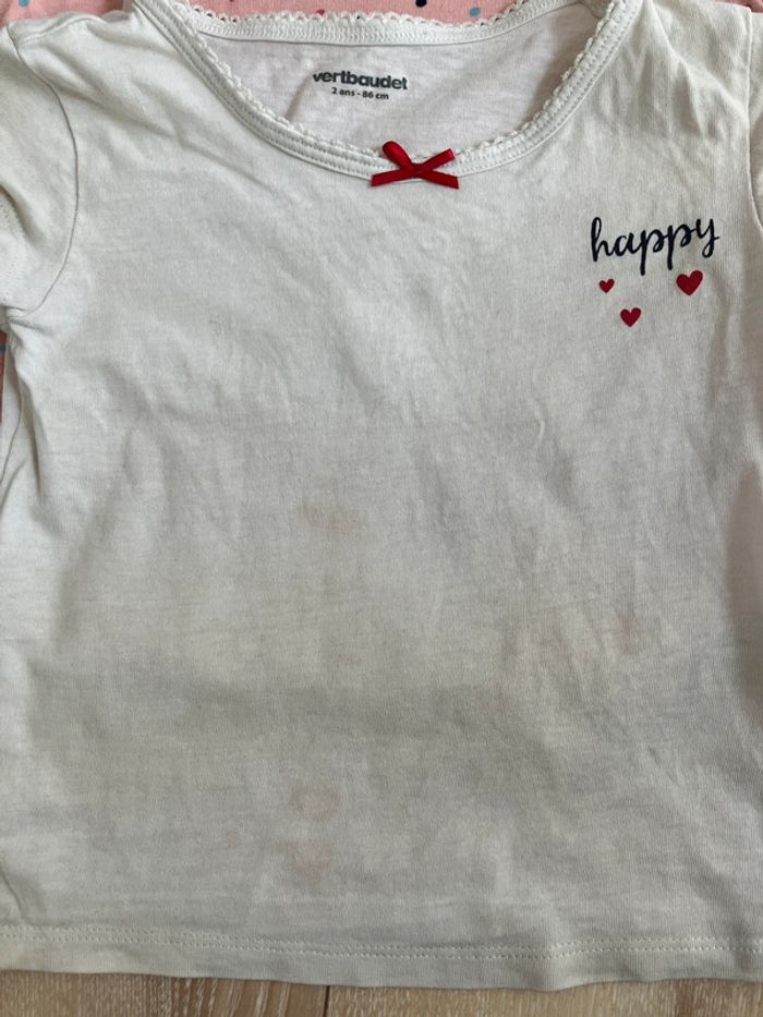 Lot 3 tee shirts Vertbaudet 2 ans - photo numéro 2