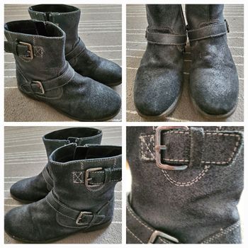 Bottines grises argent 35