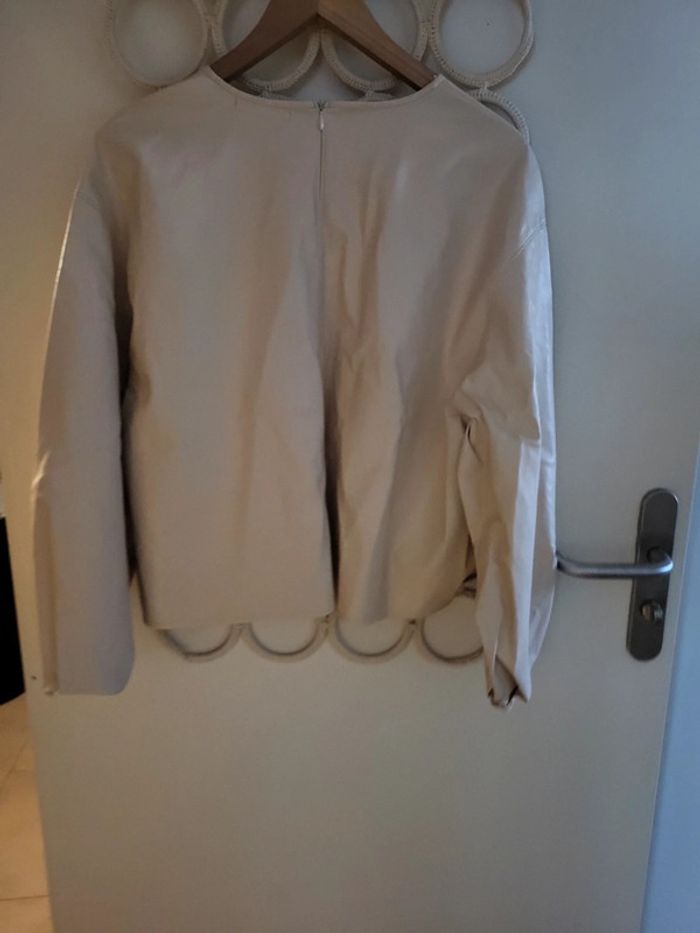 Blouse similicuir beige - photo numéro 6