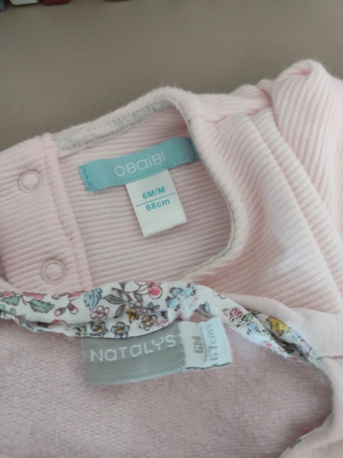 Ensemble robe et gilet rose pâle 6 mois Obaibi et Natalys - photo numéro 9