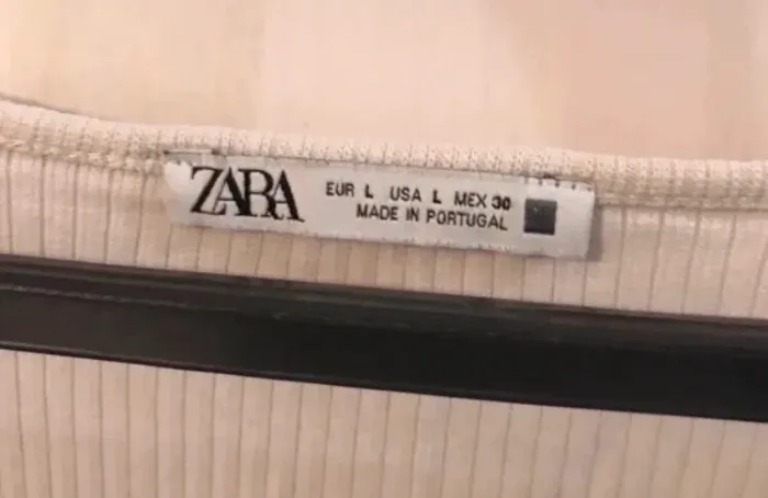 Haut femme Zara top cours été manches longues blancs taille L - photo numéro 3