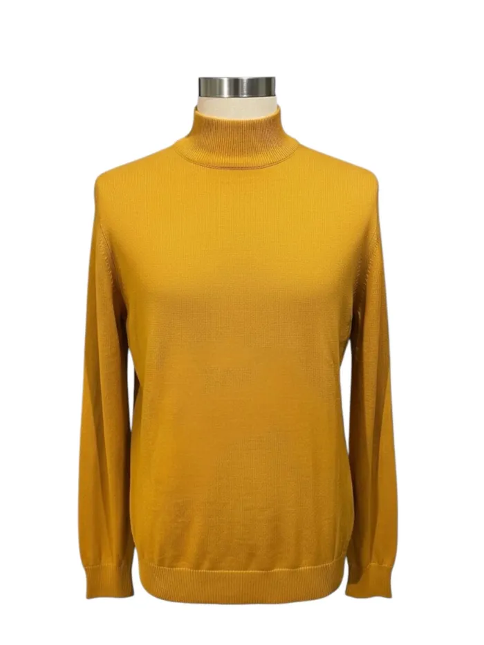 Pull col montant Macidman Jaune homme Taille XXL Neuf