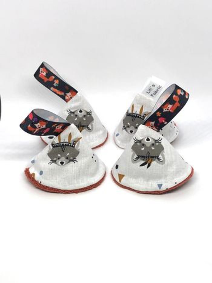 Tipi pipi pare pipi cônes garçon éponge BAMBOU et coton lavable zéro déchet lion renard tigre ours b