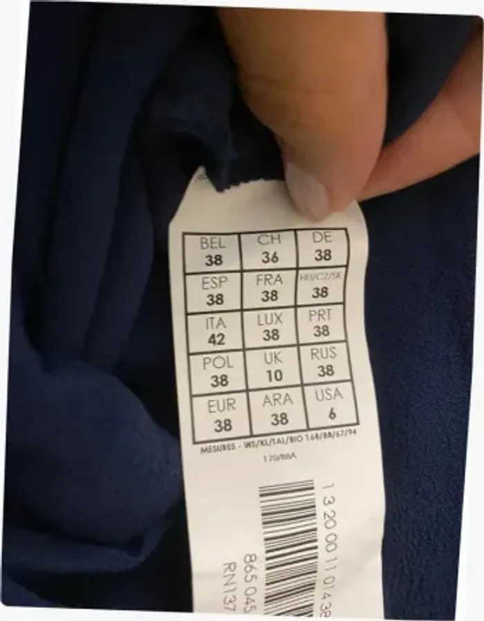 Robe ceinturée bleu marine Promod - photo numéro 10