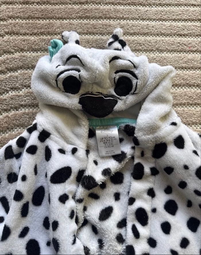 Peignoir à capuche Disney 101 Dalmatiens – Taille 2 ans – Blanc à motifs - photo numéro 5