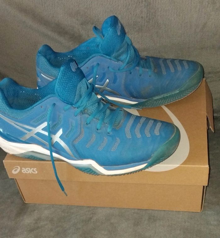 Paire de basket homme asics bleu - pointure : 45 - photo numéro 5