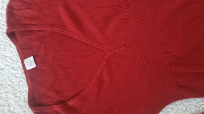 Robe camaïeu bordeaux ' rouge T3 40 42 parfait état - photo numéro 6
