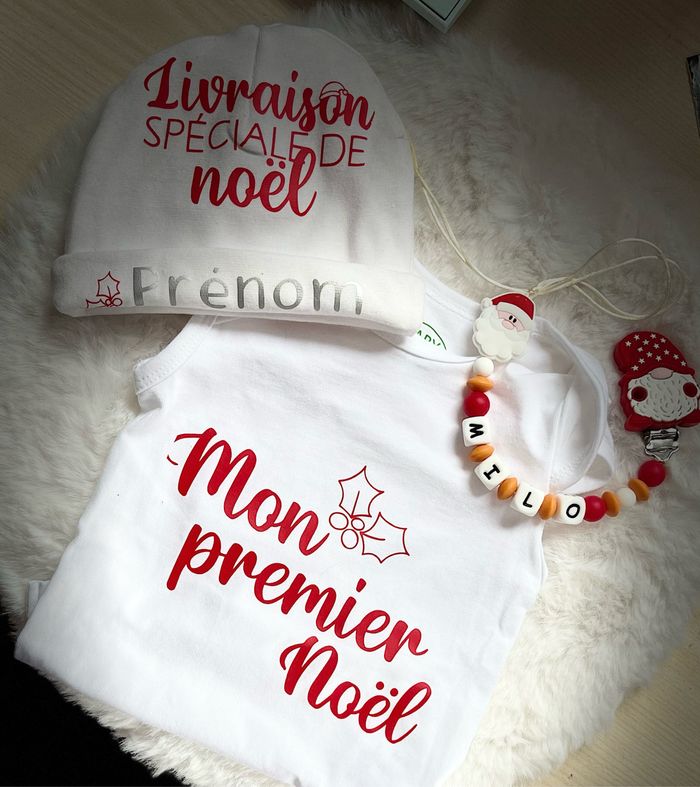 Attache tétine personnalisé Noël
