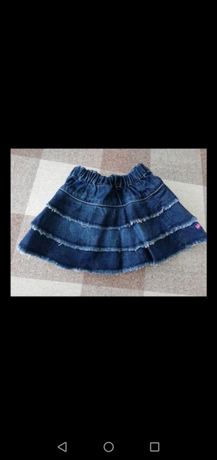 Jupe en jean bleue Disney Minnie 3 mois - photo numéro 3