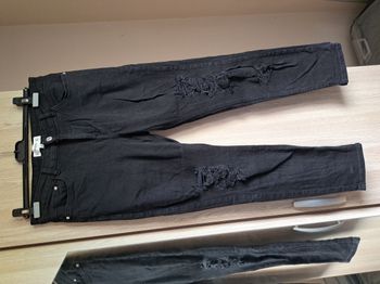 Jean Kate noir Mango genoux déchirés