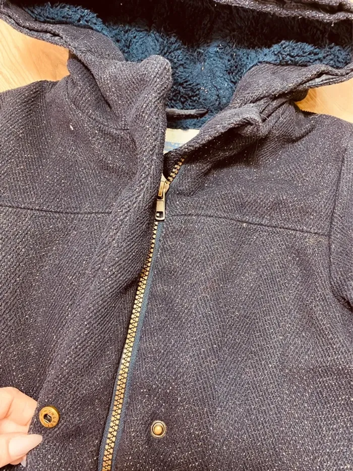 Taille 6 ans manteau fille TAO bleu marine et doré * scintillant * 🩷 - photo numéro 4