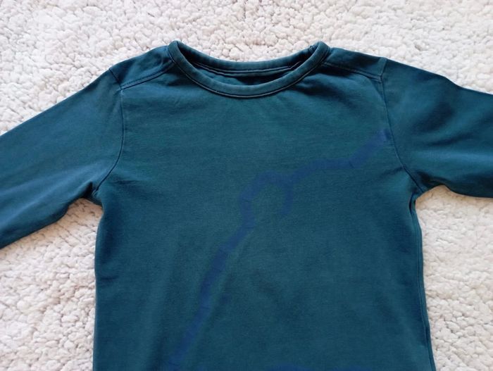 T-shirt manches longues bleu Okaidi 5 ans - photo numéro 2