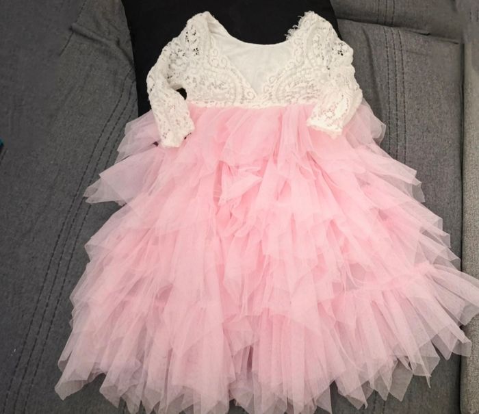 Robe longue cérémonie ou de fête fille 2 ans 24 36 mois - photo numéro 2