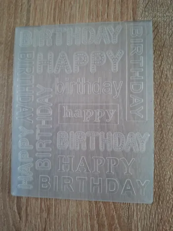 Dossier embossage, thème anniversaire