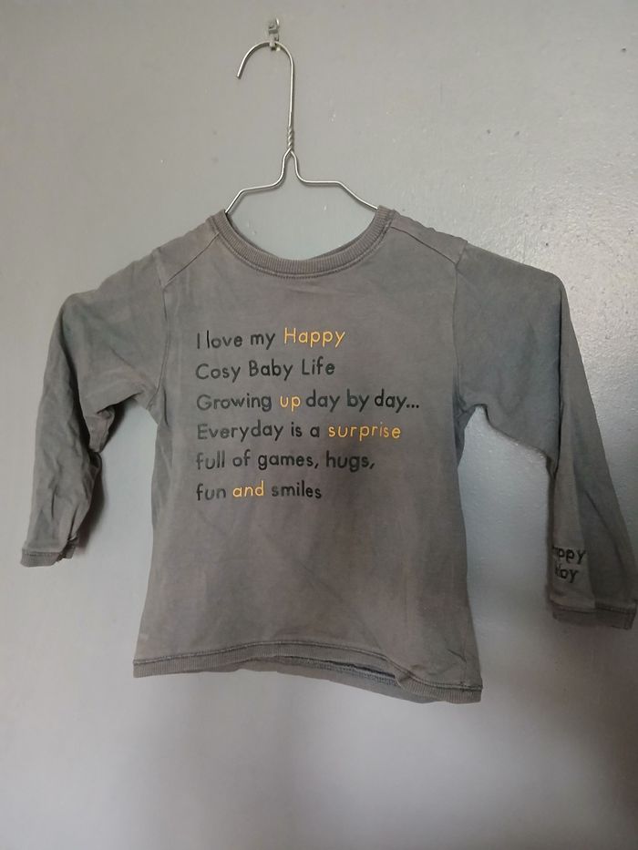 Tee-shirt manches longues 36 mois