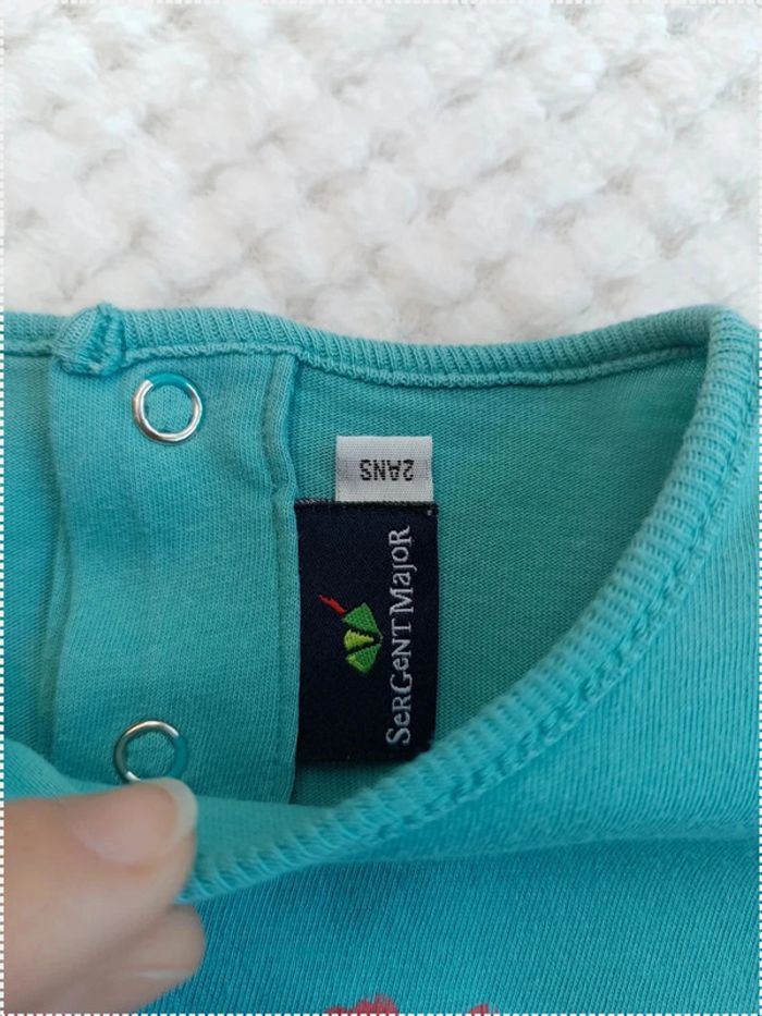 🔸 T-shirt Manches Courtes Bleu - Sergent Major 24 mois🔸 - photo numéro 2