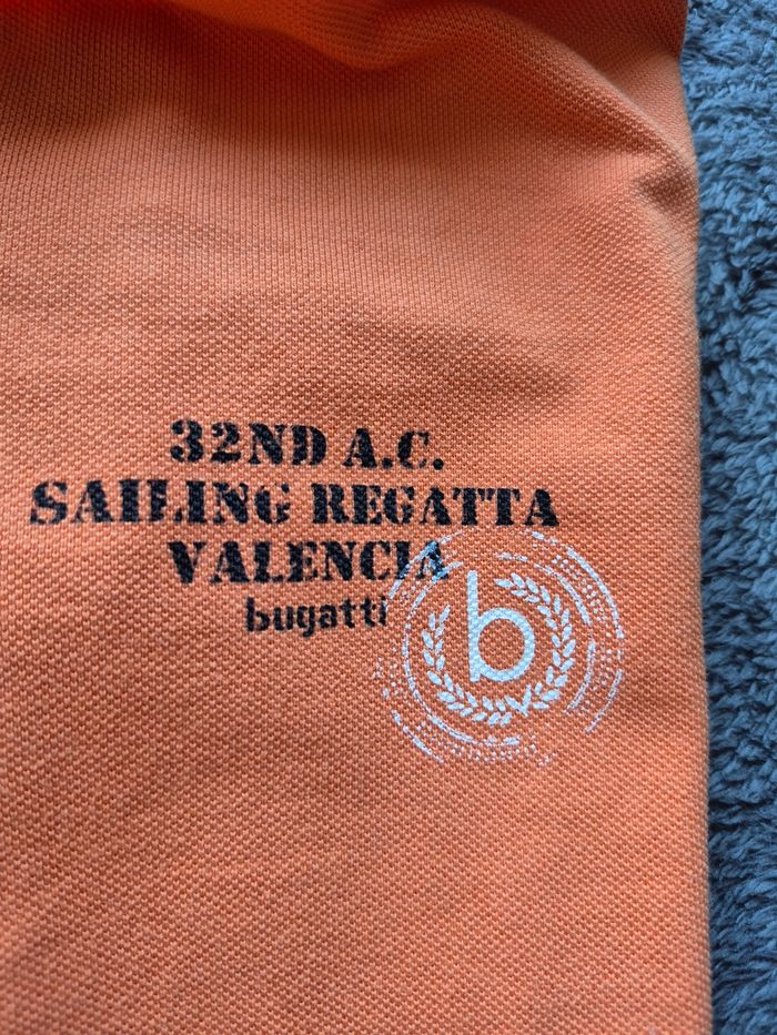Polo bugatti orange taille M très bon état logo brodé. - photo numéro 5